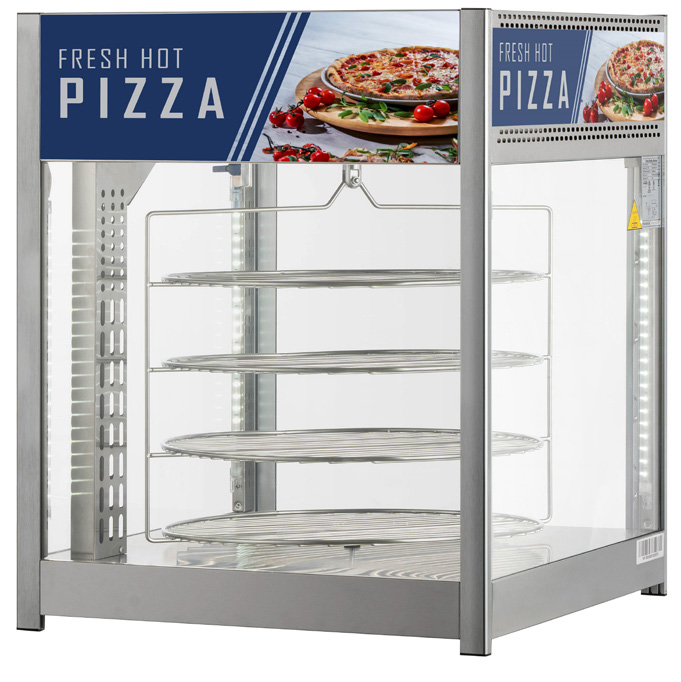 Product image #6 for KoolMore 12-Inch Floor Model Commercial Heated Pizza Display Warmer with 4 Rotating Racks