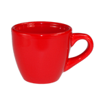 Thumbnail image #1 for International Tableware Cancun CA-35-CR Ceramic Coffee Cup, 3-1/2 oz., Handle, Crimson Red Case of 3 Dozen