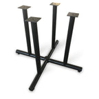 Thumbnail image #1 for JustChair Manufacturing TBX4848 Dining-Height X-Style Table Base, 48" x 48" Base Spread, 28"H, (4) 2" Tubular Steel & Cast Iron Columns