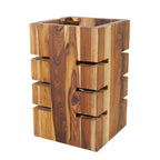 Thumbnail image #1 for Steelite DW Haber, Fusion DWFB612WDT Square Wood Buffet Riser, Brown, 6"W x 6"D x 12"H