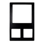 Thumbnail image #1 for G.E.T. Bugambilia T0B8CH Single Tile, 21-11/16" x 13-1/4", Cast Aluminum with Resin Coating, Three Square Openings, Chocolate
