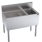 Thumbnail image #5 for Krowne Royal Series KR19-M36L-10 36-Inch Underbar Combination Ice Bin with 6-Bottle Storage, 74-Lb Ice Capacity, 10-Circuit Cold Plate