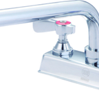 Thumbnail image #1 for ATSMFG FLO FLO-4210 ATS MFG Commercial Manual Faucet, 4" Deck Mount, Compression Valves, 10" Swivel Gooseneck Spout, Chrome, Lead-Free Case of 12