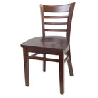 Thumbnail image #1 for JustChair Manufacturing W20118-SS Stackable Ladder-Back Side Chair with Solid Wood Seat and German Beech Wood Frame