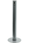 Thumbnail image #1 for AllPoints Foodservice Parts & Supplies 1591143 Smoking Station Cigarette Receptacle, Silver Powder-Coated Aluminum, 41"H x 14" Base