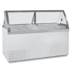 Thumbnail image #1 for Global Refrigeration VisiDipper 52-2786-29-R18 Ice Cream Dipping Cabinet/Gelato Case, 46.5"W, 12 x 3-Gal Tub Capacity, Curved Glass