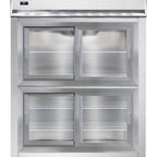 Thumbnail image #1 for Continental Refrigerator Designer Line D2RESNSASGDHD Two-Section Reach-In Refrigerator, 57-Inch, Sliding Glass Doors, Stainless Steel Exterior