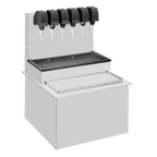 Thumbnail image #1 for Cornelius 631100057 Drop-In Ice-Cooled Post-Mix Soda Dispenser, 8 Lever Valves, 100 lb Ice Capacity, Stainless Steel Exterior