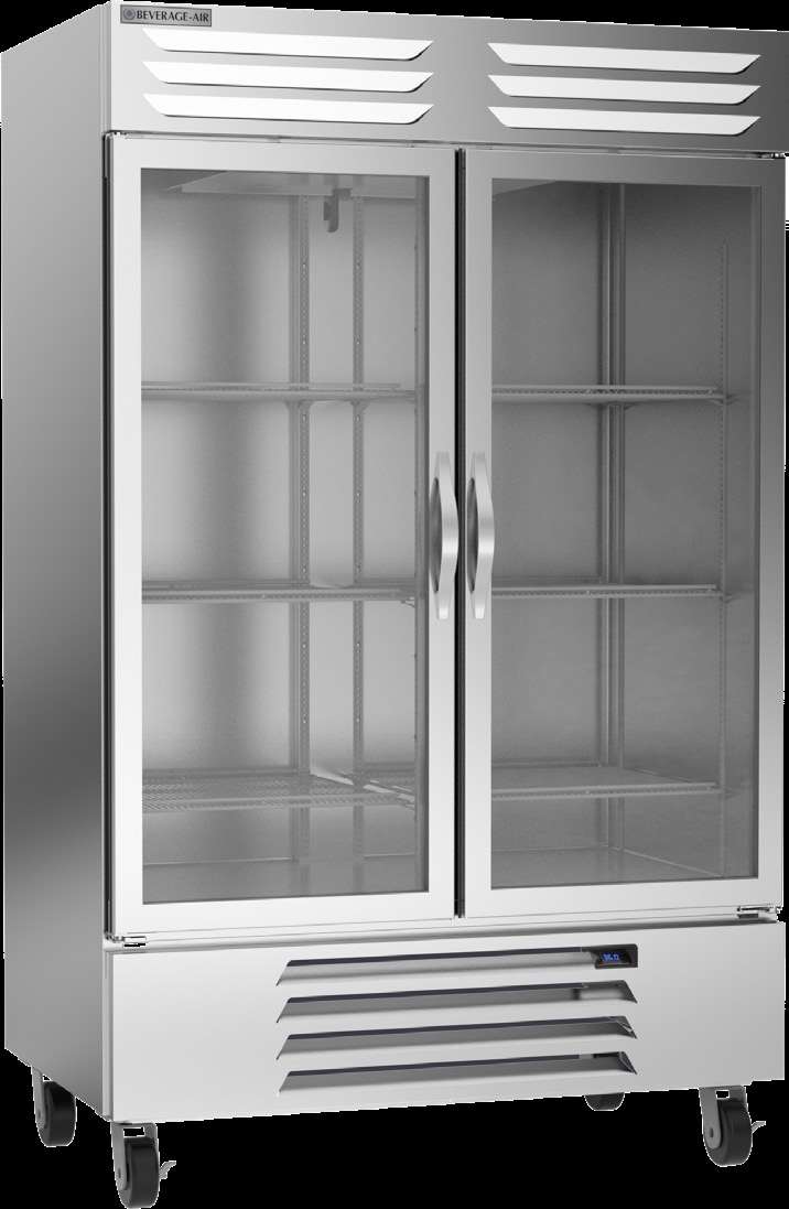 Product image #6 for Beverage-Air Vista® Series 46.15 Cu. Ft. Two-Section Bottom-Mount Reach-In Refrigerator with Glass Doors