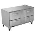 Thumbnail image #1 for Victory Refrigeration VURD60HC-4 Undercounter Refrigerator, 2-Section, 4 Drawers, 60"W, Rear-Mounted Self-Contained