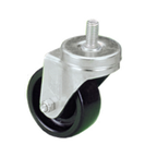Thumbnail image #1 for Component Hardware CMT1-4BPN 4-Inch Threaded Stem Swivel Caster, No Brake, 250 lb Capacity, Black Polyolefin