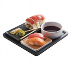 Thumbnail image #1 for Cal-Mil 22099-13 Square Melamine Serving Tray, 9" x 9", Black Case of 3