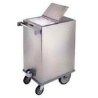 Thumbnail image #1 for Lakeside Manufacturing 250 Mobile Ice Bin, 200 lb Capacity, Stainless Steel, Hinged Cover