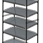 Thumbnail image #6 for Metro qwikSLOT® CR1836TGPU 6-Tier To-Go Order Pick-Up Station with 4 Adjustable Angled Shelves, 2 Drop Mat Shelves, Black Steel