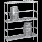 Thumbnail image #4 for Channel Manufacturing KSR72 All-Welded Aluminum Single-Deep Keg Storage Rack, Holds 8 Half-Barrel Kegs