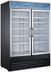 Thumbnail image #2 for Black Diamond 2-Section Refrigerated Glass Door Merchandiser, 45 Cu. Ft., Black, Bottom-Mount Self-Contained