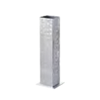 Thumbnail image #1 for Libbey Sonoran 6701 Square Stainless Steel Bud Vase, 5-1/4"H, Hammered Finish