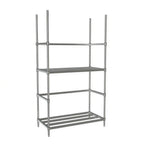 Thumbnail image #1 for Tarrison Products Ltd. TS-KR18606Z Beer Keg Rack, 2-Tier, 60"W x 18"D x 63"H, Adjustable Channel Dunnage Shelves