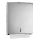Thumbnail image #1 for Alpine Industries ALP480 Manual Stainless Steel Wall-Mounted Folded Towel Dispenser, 11.2"W x 4"D x 14.5"H Case of 8