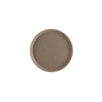 Thumbnail image #1 for CAC China FGTR-14BN 14-Inch Round Non-Slip Fiberglass Tray, Brown Case of 12
