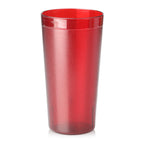 Thumbnail image #1 for New Star Foodservice Inc. 46489 20 oz Red Pebbled Stackable SAN Plastic Tumbler Case of 6 Dozen