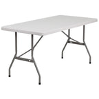 Thumbnail image #1 for Flash Furniture RB-3060-GG Rectangular Folding Table, 60"W x 30"D x 29"H, Granite White Molded Plastic Top