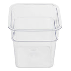 Thumbnail image #1 for Alegacy Foodservice Products PCSC3S Clear Polycarbonate Square Storage Container, 3-3/4 qt., Container Only Case of 12