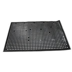 Thumbnail image #1 for Concasse MCTFATN Anti-Fatigue Rubber Bar Mat, Black, 35-1/2" Square