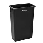 Thumbnail image #2 for Alpine Industries ALP477-BLK 23-Gallon Black Polypropylene Slim Rectangular Trash Can, Without Lid, 20"W x 11"D x 30"H