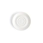 Thumbnail image #2 for Browne USA Foodservice Foundation 5630173 Round White Vitrified Porcelain Saucer, 6" Case of 3 Dozen