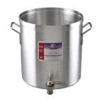 Thumbnail image #1 for Alegacy Foodservice Products Eagleware EW60FWC 60 Qt Aluminum Stock Pot with Cover and Faucet