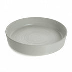 Thumbnail image #1 for G.E.T. Infuse INF118 Round Melamine Platter, 17-1/2" Diameter x 3-3/4"H, Stone Natural, Edge Rim Case of 2