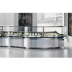 Thumbnail image #1 for Oscartek Diamond DIAMOND 2 DPC30 Curved Deli/Pastry Display Case, 39", 30° Closed Front, Self-Contained Refrigeration, 2 Shelves