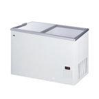 Thumbnail image #1 for Summit Commercial NOVA35 Chest Ice Cream Freezer, 11.7 cu. ft., (2) Sliding Tempered Glass Lids, White