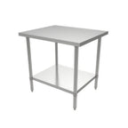 Thumbnail image #1 for ATSMFG MET MET-WT-3036 ATS MFG Stainless Steel Work Table, 36"W x 30"D x 35"H, 18-Gauge 430 Top, Undershelf & Adjustable Feet