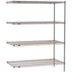 Thumbnail image #1 for Metro Super Erecta SE-1842K4-63-A4 Add-On Wire Shelving Unit, 42"W x 18"D x 63"H, 800 lb. capacity per shelf, 2000 lb. capacity per unit, 1" shelf
