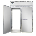 Thumbnail image #1 for Continental Refrigerator Designer Line D2RINSART Two-Section Roll-Thru Refrigerator, Self-Contained, Stainless Steel Exterior, Solid Doors