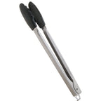 Thumbnail image #1 for AllPoints Foodservice Parts & Supplies 85101 13-Inch Locking Utility Tongs with Stainless Steel Handle and Black Nylon Scalloped Ends
