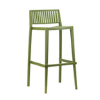 Thumbnail image #1 for G & A Commercial Seating Amarante 949 Outdoor Armless Resin Bar Stool with Slat Back