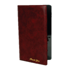 Thumbnail image #1 for Thunder Group PCPC-1BR Guest Check Presentation Holder, 5-3/4" x 9-1/2", Double Panel, Pocket Inserts, Brown, Gold "Thank You" Case of 50