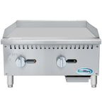 Thumbnail image #5 for Koolmore KM-GG2-24M 24-Inch Countertop Natural Gas Commercial Griddle, 2-Burner, 60,000 BTU, Stainless Steel