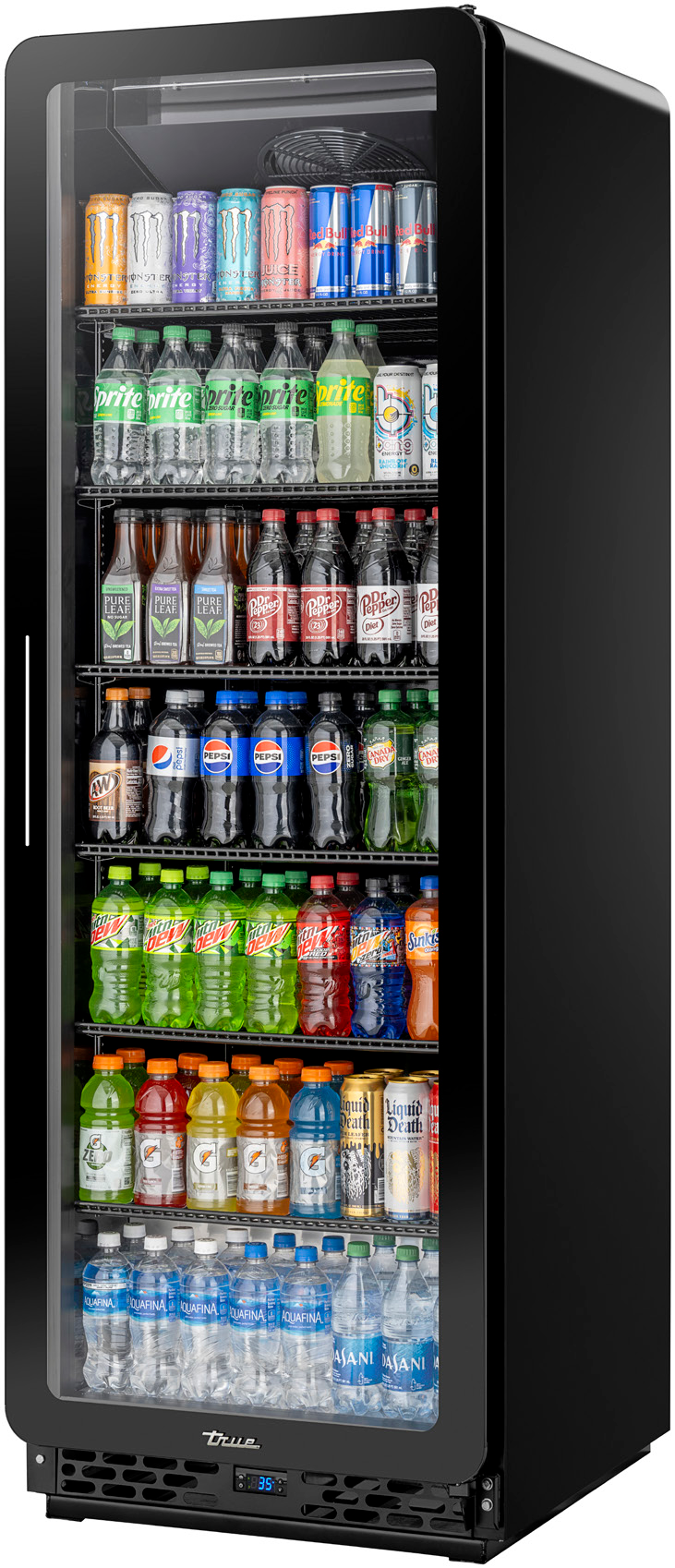 Product image #2 for True 1-Section Curved Glass Door Refrigerated Merchandiser, Black