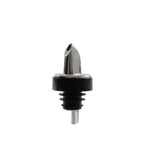 Thumbnail image #1 for Thunder Group PLPR506S Free-Flow Liquor Pourer, Chrome-Plated, Soft Black Collar, Fits Standard 750 mL Bottle Case of 72