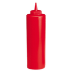 Thumbnail image #1 for TableCraft Products WideMouth 12463K Ketchup Squeeze Bottle, 24 oz, Red, Wide Mouth, Standard Cone Tip Case of 12