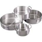 Thumbnail image #1 for Alegacy Foodservice Products Eagleware EWBR210WC 10-Qt Aluminum Braising Pot, 12-Inch, with Cover Case of 2