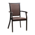 Thumbnail image #1 for G & A Commercial Seating 2756-AL GR10 Aluminum 4-High Stackable Banquet Chair, Upholstered Square Back with Handhold, Grade 10 Upholstery
