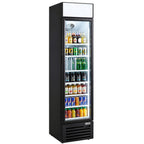 Thumbnail image #1 for USR Brands Unity U-17M One-Section Glass Door Merchandiser Refrigerator, 5.12 Cu. Ft., 16.53"W, Black, Bottom-Mounted Self-Contained