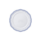 Thumbnail image #1 for Steelite International Folio, Porcelain 62579FP813 6-1/2" Round Porcelain Rim Plate, Scalloped Edge, Adelina Double Line Blue Case of 2 Dozen