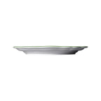 Thumbnail image #2 for Steelite International Folio, Porcelain 62580FP811 Porcelain Rim Plate, 10-1/4", Round, Scalloped Edge, Double Line Green Case of 2 Dozen