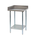 Thumbnail image #1 for Tarrison Products Ltd. TA-WTCB2424 Corner Work Table, 24"W x 24"D, 4"H Backsplash, Stainless Steel, Galvanized Undershelf & Legs